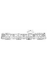 MBT 20.73.003 double-articulated tramcar GVBA 635-652 for O gauge