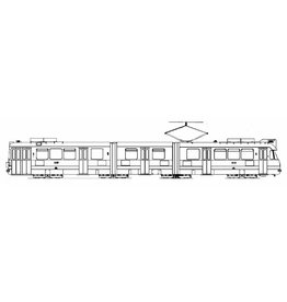 NVM 20.73.003 dubbelgeleed tramrijtuig GVBA 635-652 voor spoor 0