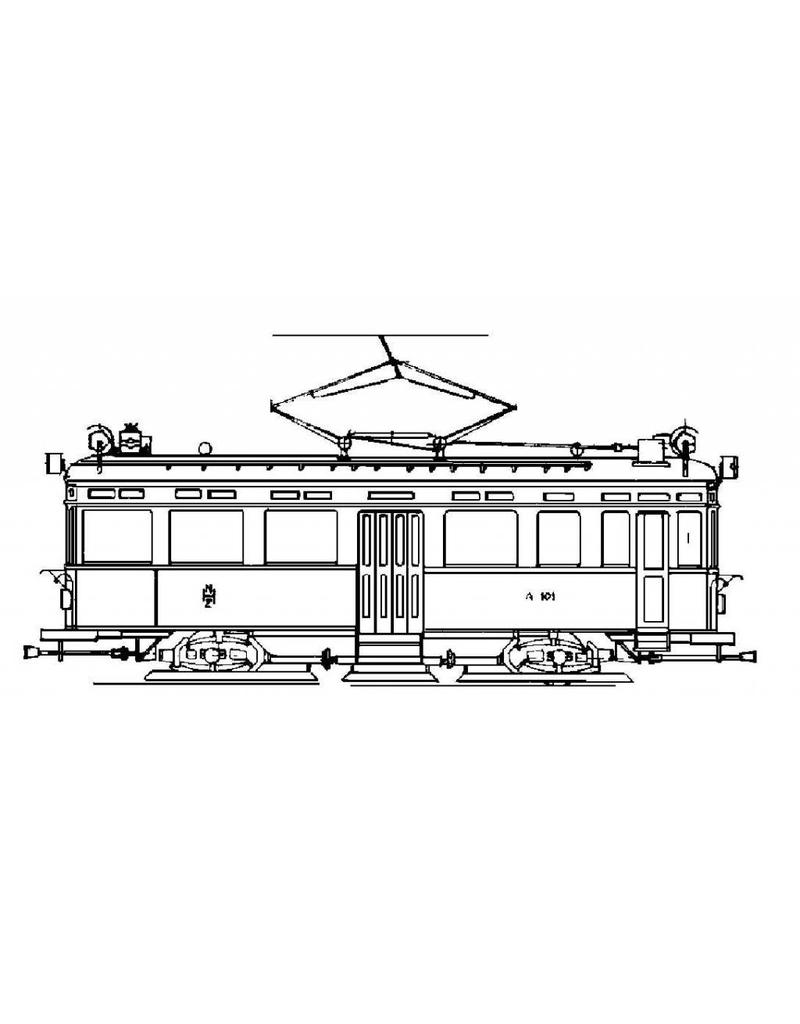 MBT 20.73.016 Triebwagen NZHVM und Beiwagen; mit Umbauern, für Spur I