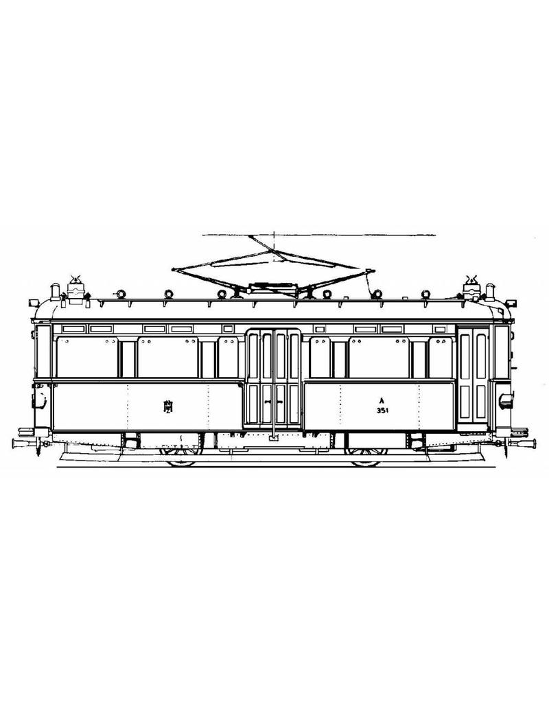 MBT 20.73.025 railcar NZHVM A351-358 - (Allan & Co, 1927) "Cardan coaches" for gauge I