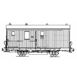 MBT 20.75.001 Straßenbahn-Gepäckwagen mit Postabteilung. NCS LLD1-5; Zuiderzeetramweg für Spur I