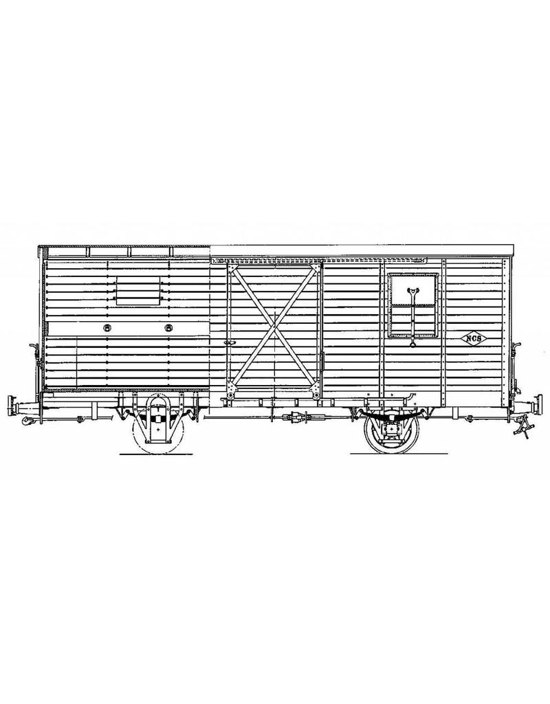 MBT 20.76.005 gesloten goederenwagen NCS/SS/NS 1-5; Zuiderzeetramweg; voor spoor 0