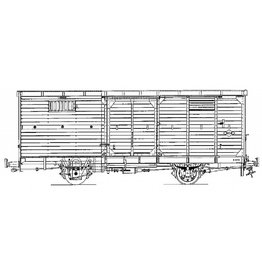 MBT 20.76.006 covered goods wagon NCS/SS/NS 6-10; Zuiderzeetramweg; for gauge 0