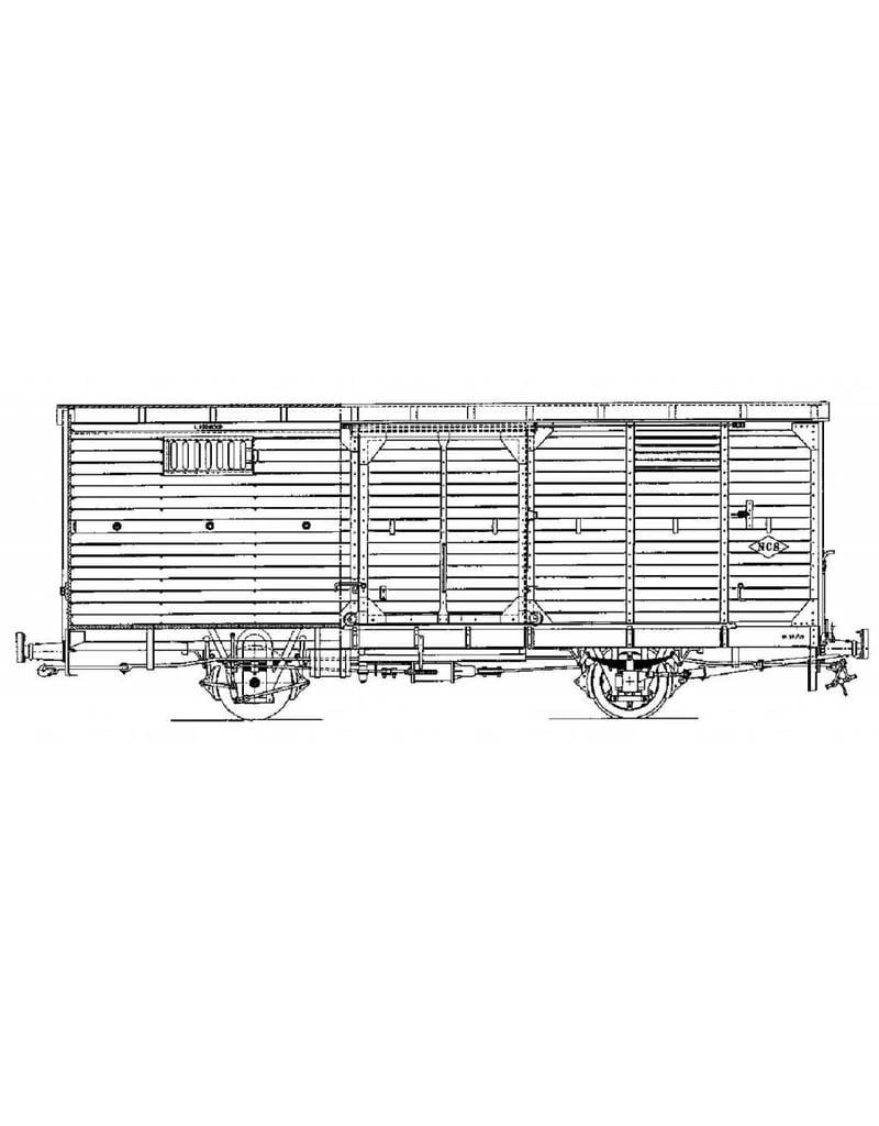 MBT 20.76.006 gedeckter Güterwagen NCS/SS/NS 6-10; Zuiderzeetramweg; für Spur 0