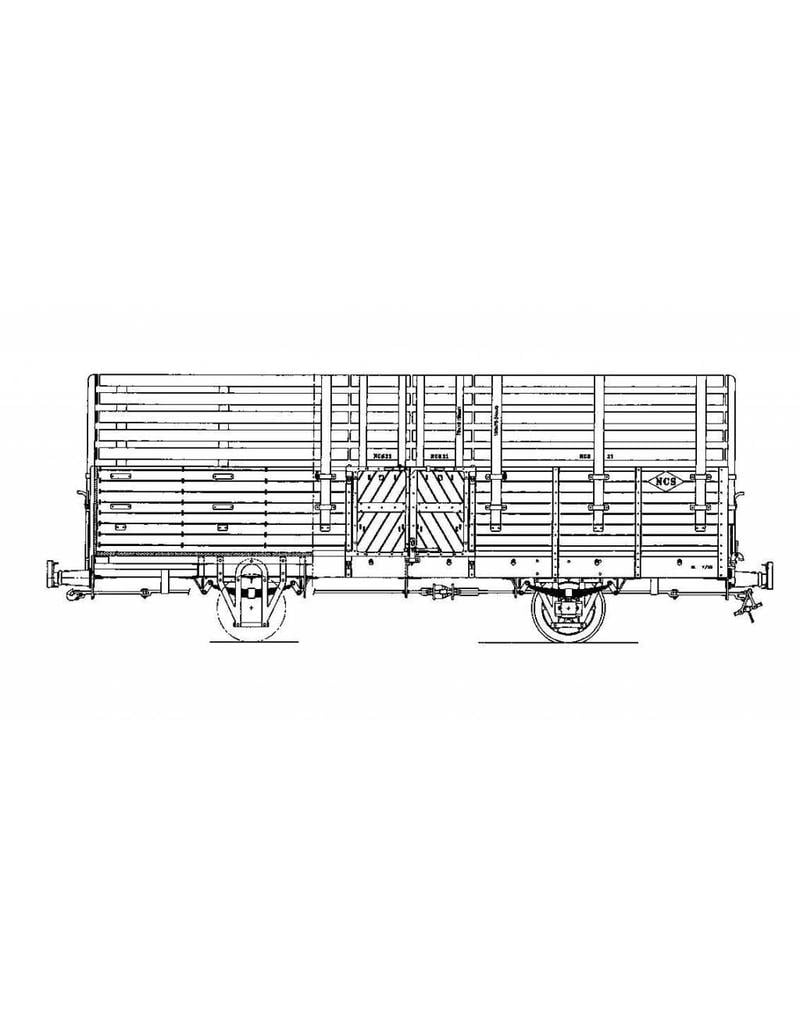 MBT Offener Güterwagen NCS/SS/NS 21-25; Zuiderzeetramweg; für Spur 0 - Bauzeichnung Maßstab 1 : 45 (20.76.007)