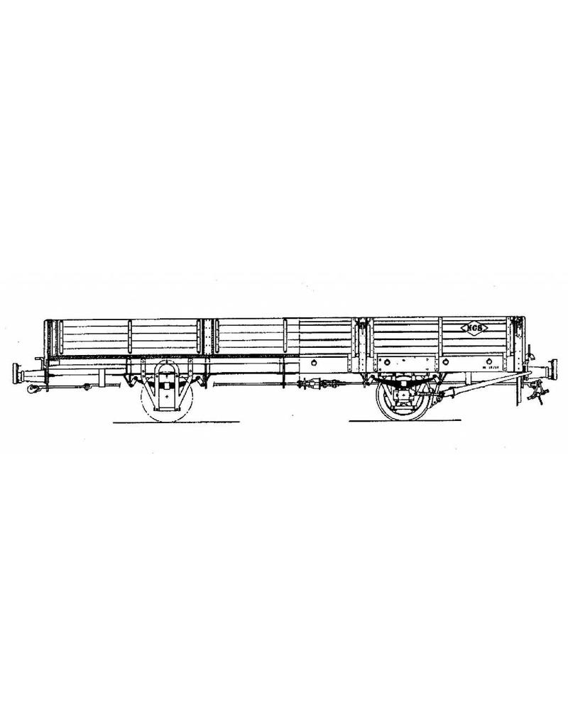 NVM 20.76.008 open goederenwagen met kleppen No 41-45 NCS/SS/NS; Zuiderzeetramweg; voor spoor 0