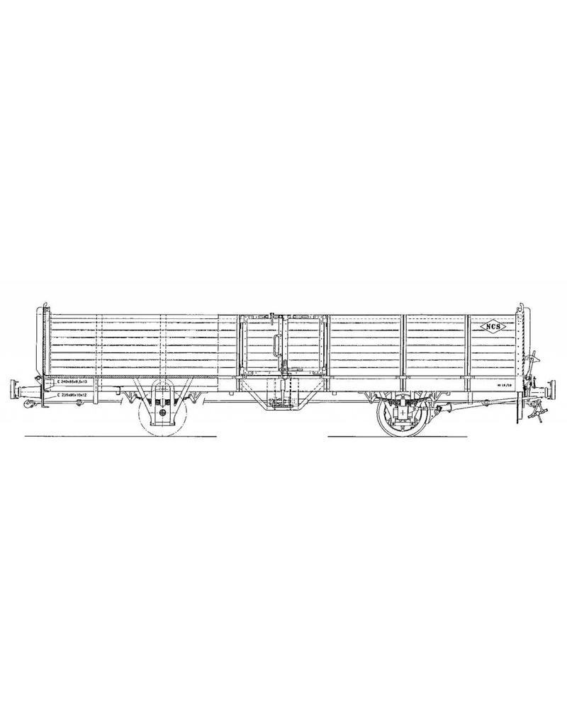 NVM 20.76.009 open goederenwagen NCS/SS/NS 46-50; Zuiderzeetramweg; voor spoor 0