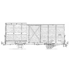 MBT 20.76.010 gedeckter Viehwagen Nr. 61 - 65; NCS/SS/NS; Zuiderzeetramweg; für Spur 0