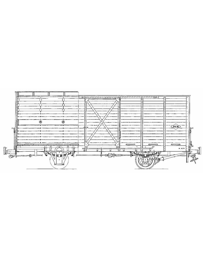 MBT 20.76.010 covered livestock wagon No 61 - 65; NCS/SS/NS; Zuiderzeetramweg; for gauge 0