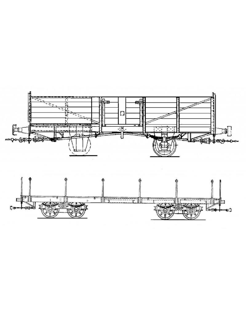 MBT 20.76.013 GOSM offener Güterwagen 123 - 127; Truckwagen 94 (Werkspoor)