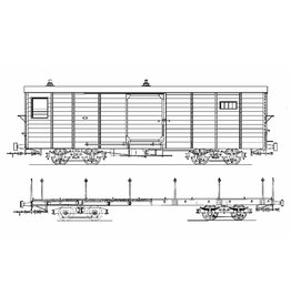 NVM 20.76.014 GOSM Rangeerwagen 95-96; Güterzug-Gepäckwagen 1-2; (Allan, 1928); für Schienen 0