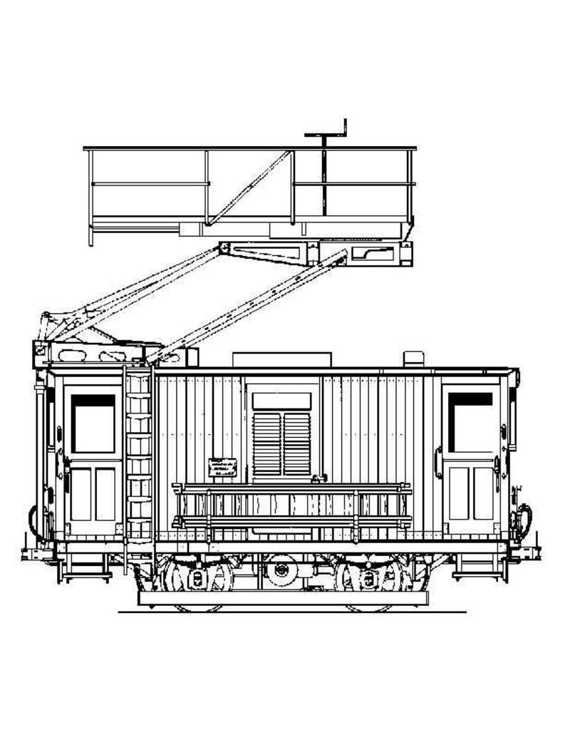MBT 20.79.005 HTM bovenleiding montagewagen H4; "Dieseltinus"; voor spoor I