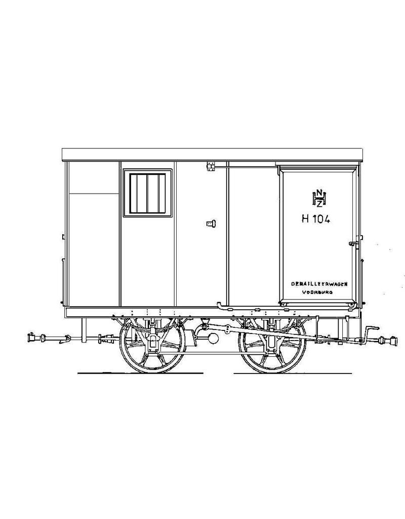 NVM 21.02.004 draaistel NZHVM smalspoormaterieel en derailleerwagen H104-105