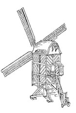 NVM 30.06.013 standaardmolen (opengewerkt model)