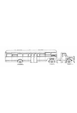 MBT NS opleggersbus (1947)/NZH stadsbus 64-65 - Bouwtekening Schaal 1 : 45 (40.03.004)