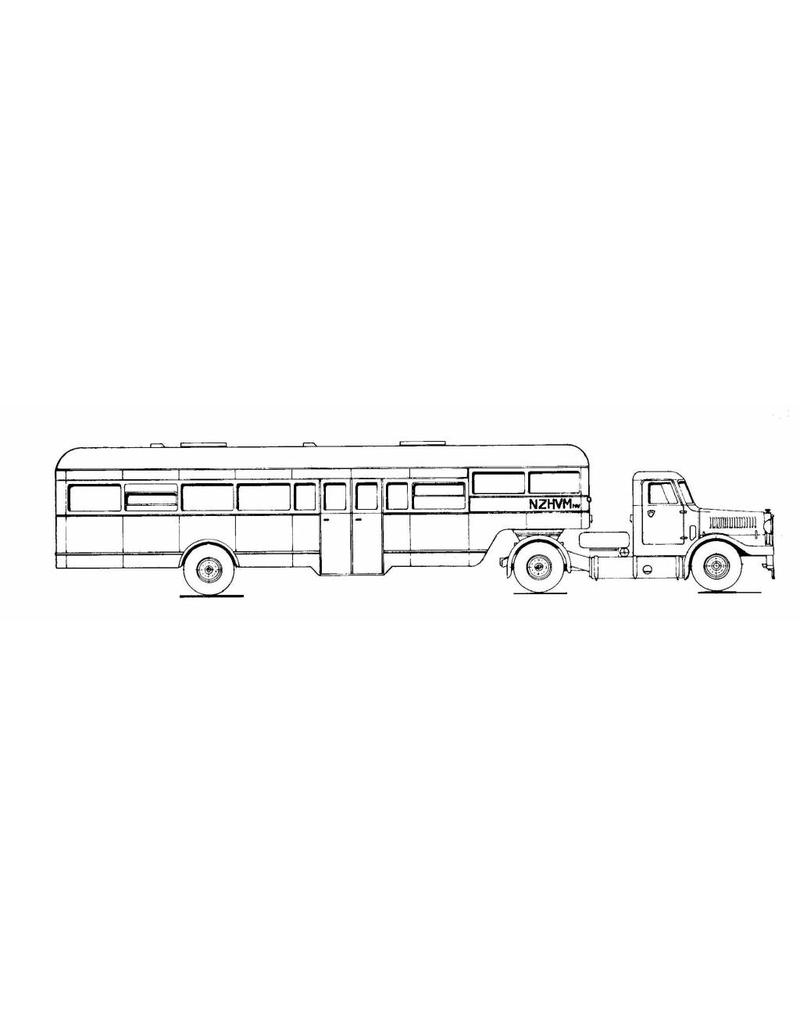 MBT NS opleggersbus (1947)/NZH stadsbus 64-65 - Bouwtekening Schaal 1 : 45 (40.03.004)