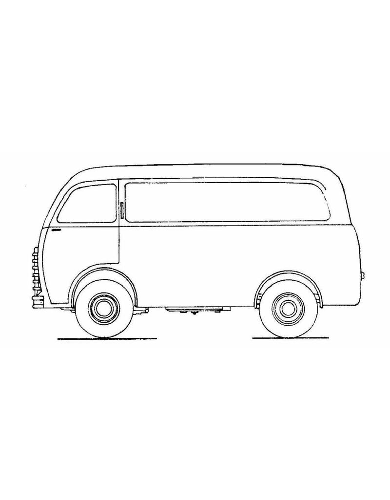 MBT DAF A10 bestelwagen - Bouwtekening Schaal 1 : 35 (40.04.008)