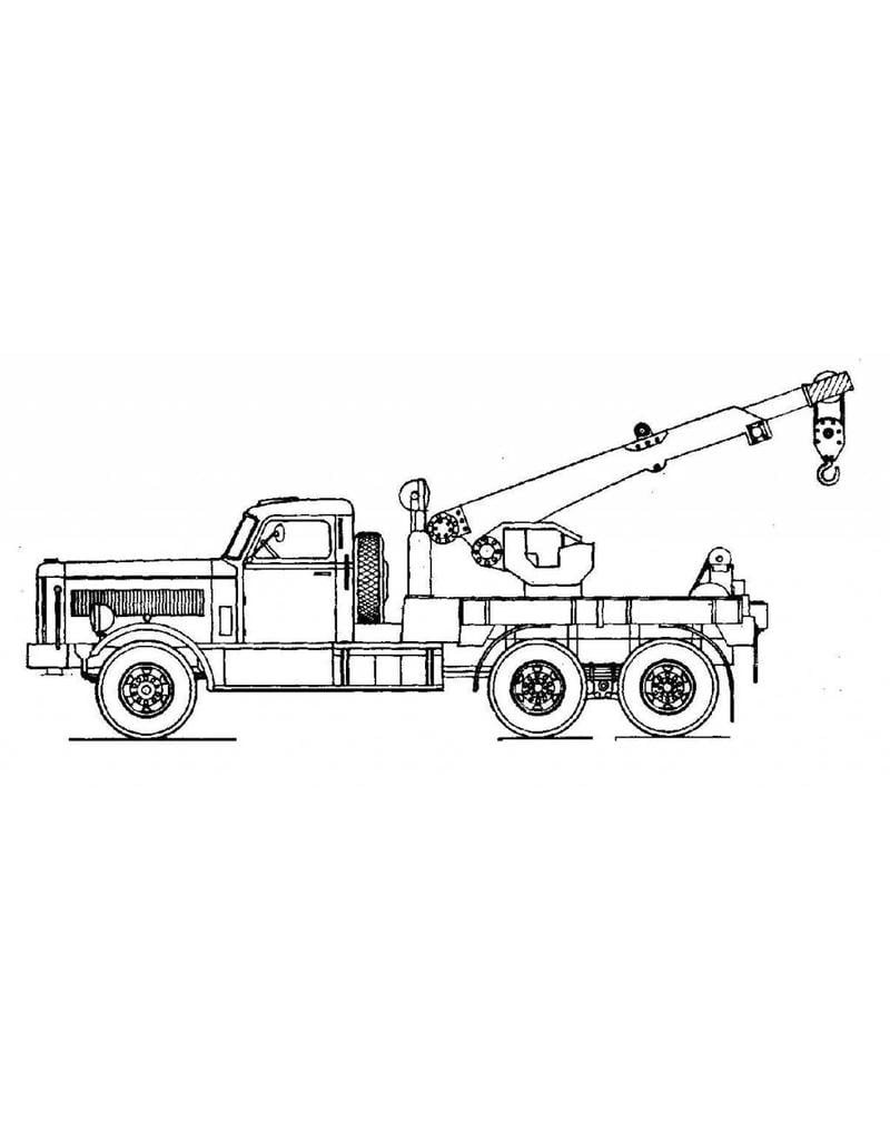 MBT Diamond T Austin Western hydraulischer Kran - Bauzeichnung Maßstab 1 : 40 (40.04.019)