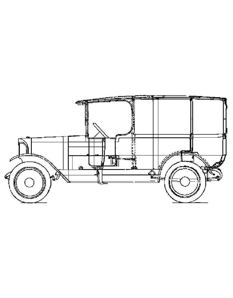 MBT Bäckerwagen auf A-Ford-Chassis - Bauzeichnung Maßstab 1 : 10 (40.04.031)