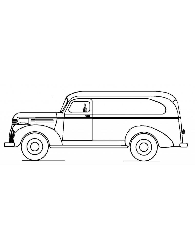 MBT Chevrolet bestelwagen - Bouwtekening Schaal 1 : 45 (40.04.034)
