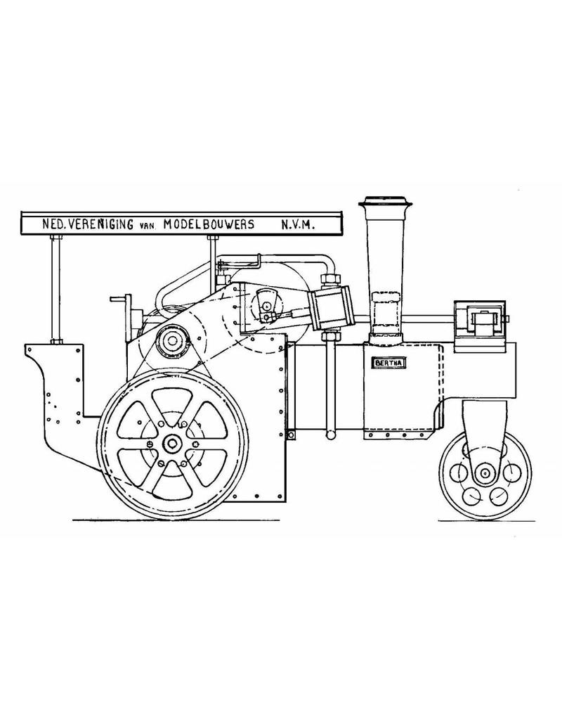 MBT Stoomwals "Bertha" - Bouwtekening Schaal 1 : 12 (40.10.002)