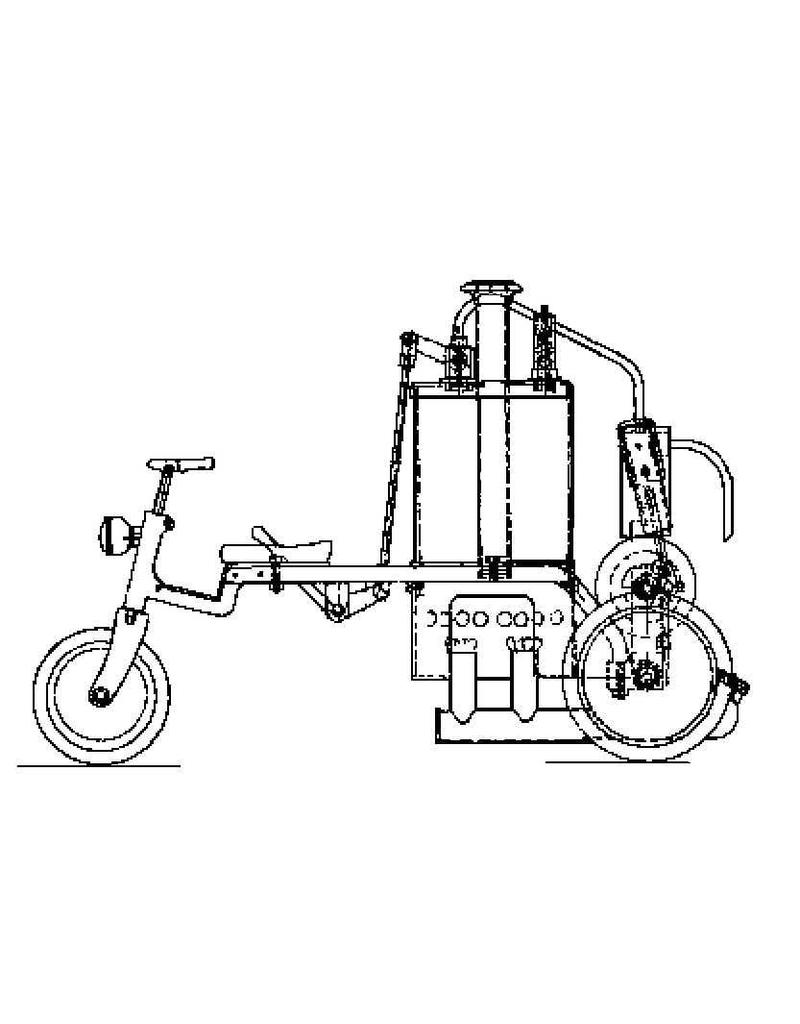 MBT Driewieler stoomwagen - Bouwtekening Schaal 1 : 10 (40.10.005)