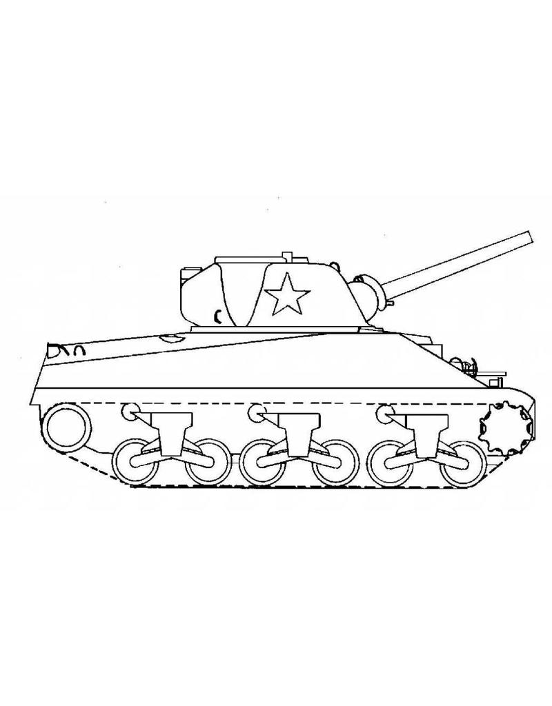 MBT Shermantank M4 - Bauzeichnung Maßstab 1 : 45 (40.22.005)