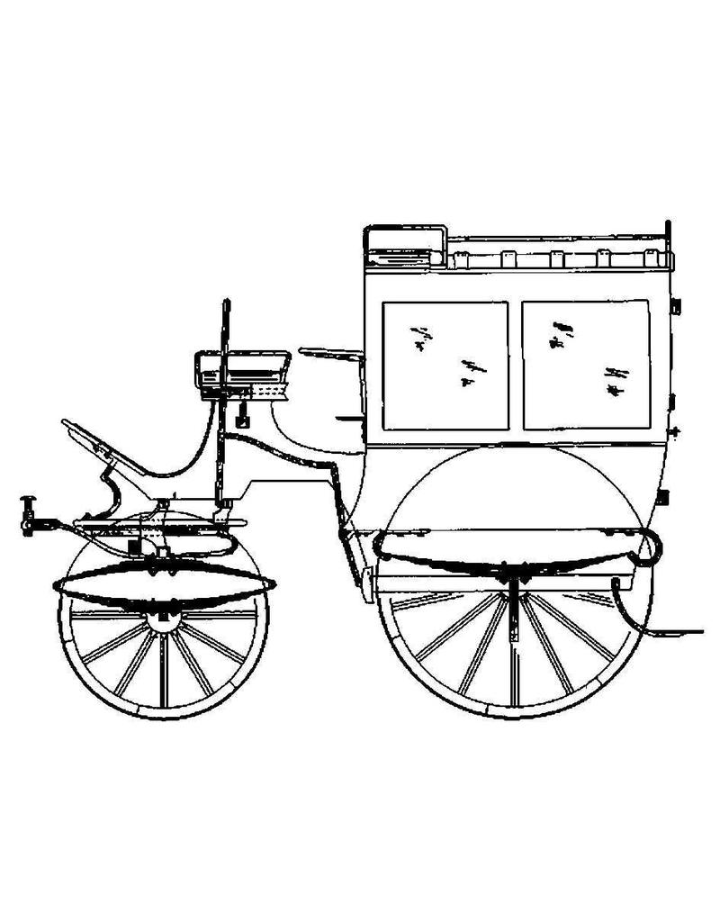 MBT Gesloten wagonette omnibus - Bouwtekening Schaal 1 : 8 (40.30.027)