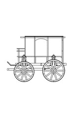 MBT Römischer Reisewagen - Bauzeichnung Maßstab 1 : 8 (40.30.059)