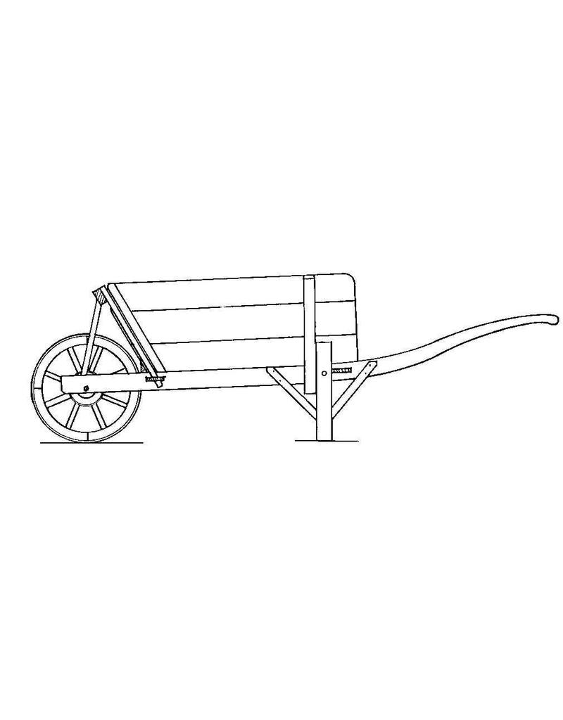 MBT Gelders-Overijssels type kruiwagen - Bouwtekening Schaal 1 : 8 (40.32.048)