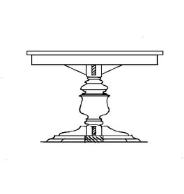 NVM 40.33.002 runden Tisch auf einem Bein