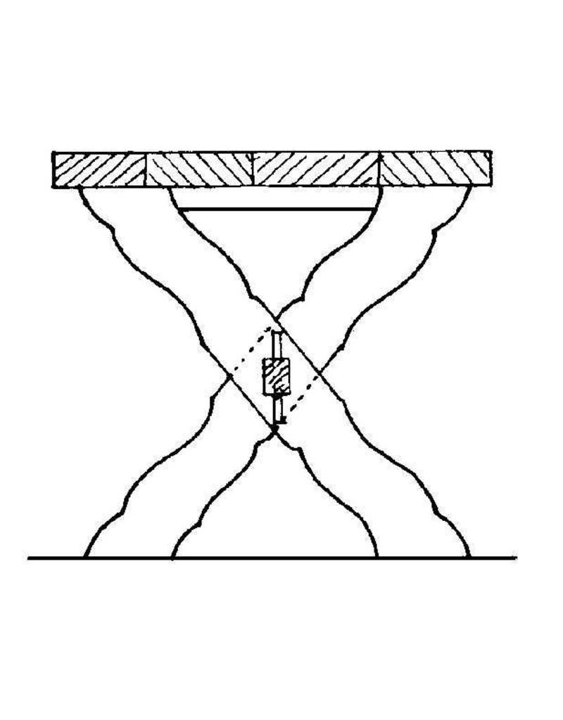 MBT 40.33.008 rectangular table with cross legs