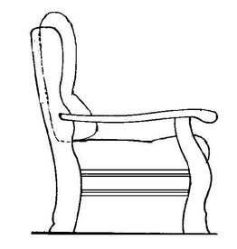 MBT Fauteuil, naar "Oisterwijk" - Bouwtekening Schaal 1 : 12 (40.33.043)