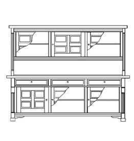MBT 40.34.006 eiken eetkamerkast