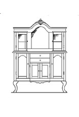 MBT Dressoir met opzet en gebogen deuren - Bouwtekening Schaal 1 : 12 (40.34.009)