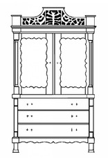 MBT recht kabinet, (ca 1895) - Bouwtekening Schaal 1 : 12 (40.34.011)