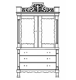 MBT gerades Kabinett, (ca. 1895) - Bauzeichnung Maßstab 1 : 12 (40.34.011)