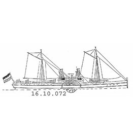 MBT 16.10.072 paddle steamer for passenger service in Suriname " Curacao" (1849) ex HNLMS Curacao (II)