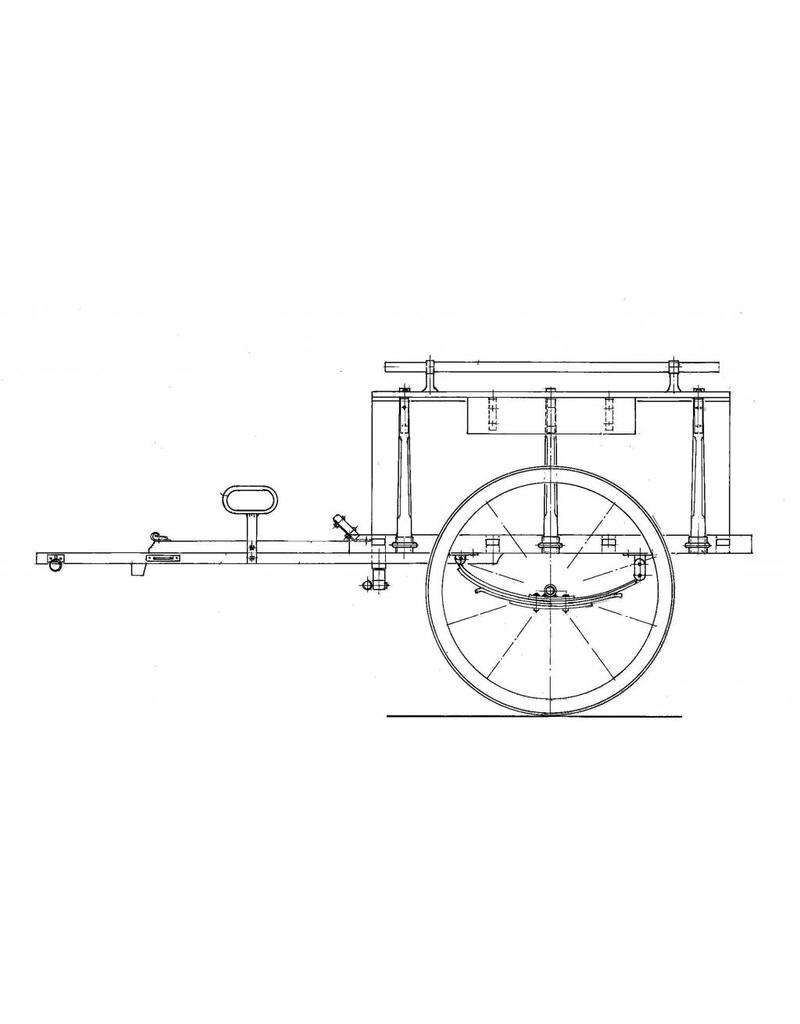 MBT Hondenkar uit 1928 - Bouwtekening Schaal 1 : 8 (40.37.013)