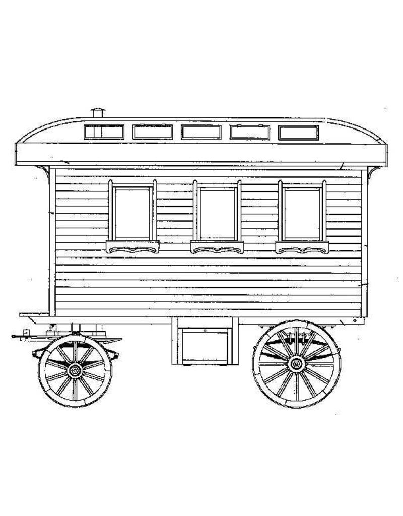 MBT Hollandse woonwagen - Bouwtekening Schaal 1 : 8 (40.38.038)