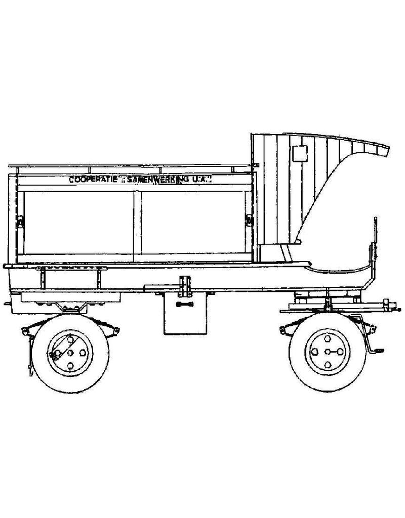 MBT Groningse brood- en levensmiddelenwagen - Bouwtekening Schaal 1 : 8 (40.38.049)
