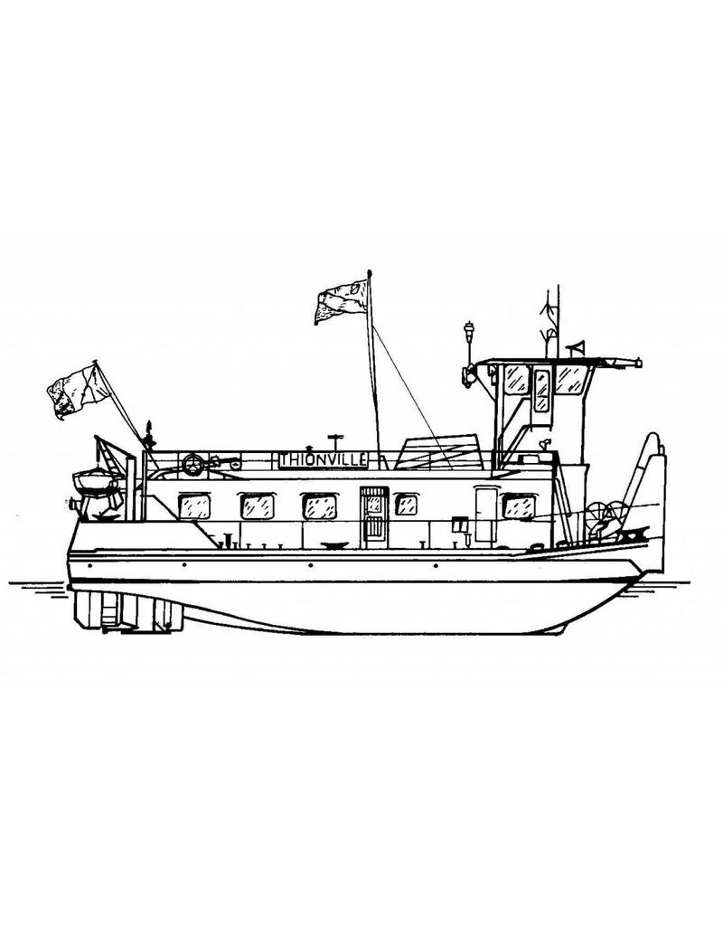 MBT 16.14.058 pusher tug MV Thionville (1963) - Comp. Francaise Navigation Rhenane - 1988 Saarlouis