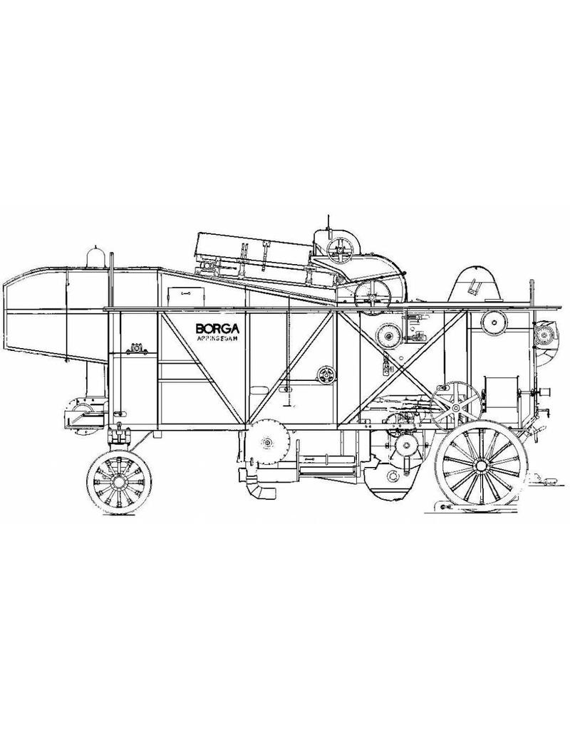 MBT Borga dorsmachine - Bouwtekening Schaal 1 : 5 (40.40.007)