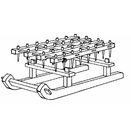 NVM 40.40.019 houten slee met eg