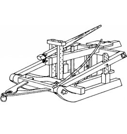 MBT Houten slee met plaggenploeg - Bouwtekening Schaal 1 : 8 (40.40.020)