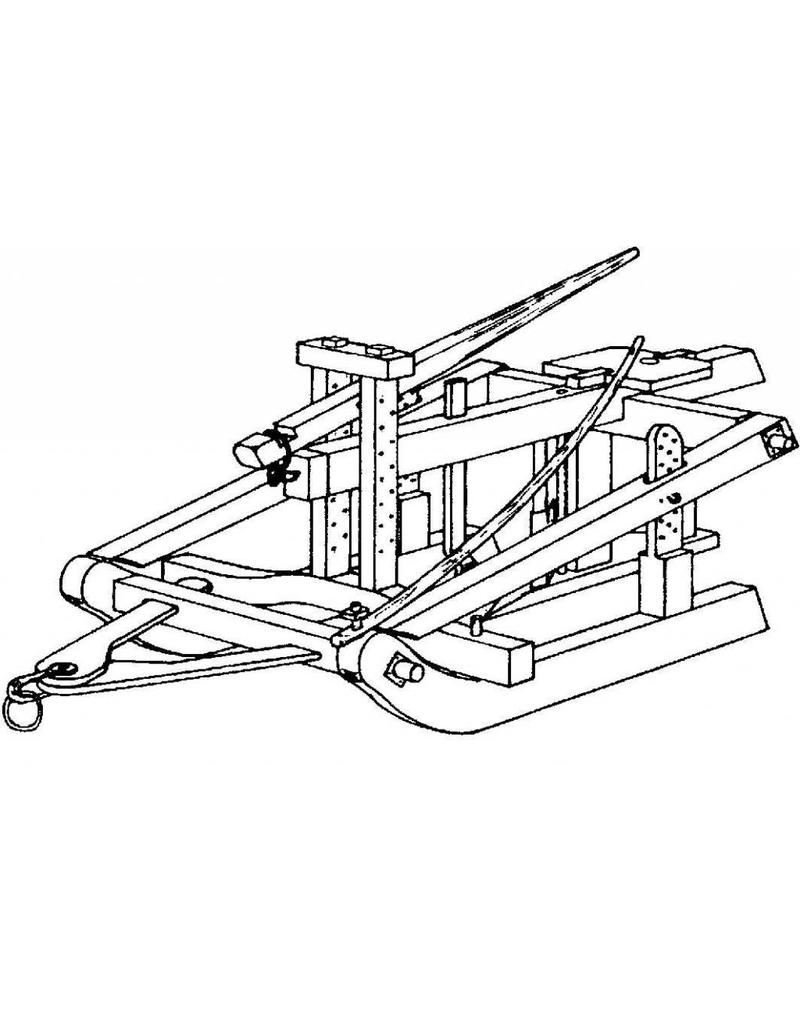 MBT Houten slee met plaggenploeg - Bouwtekening Schaal 1 : 8 (40.40.020)