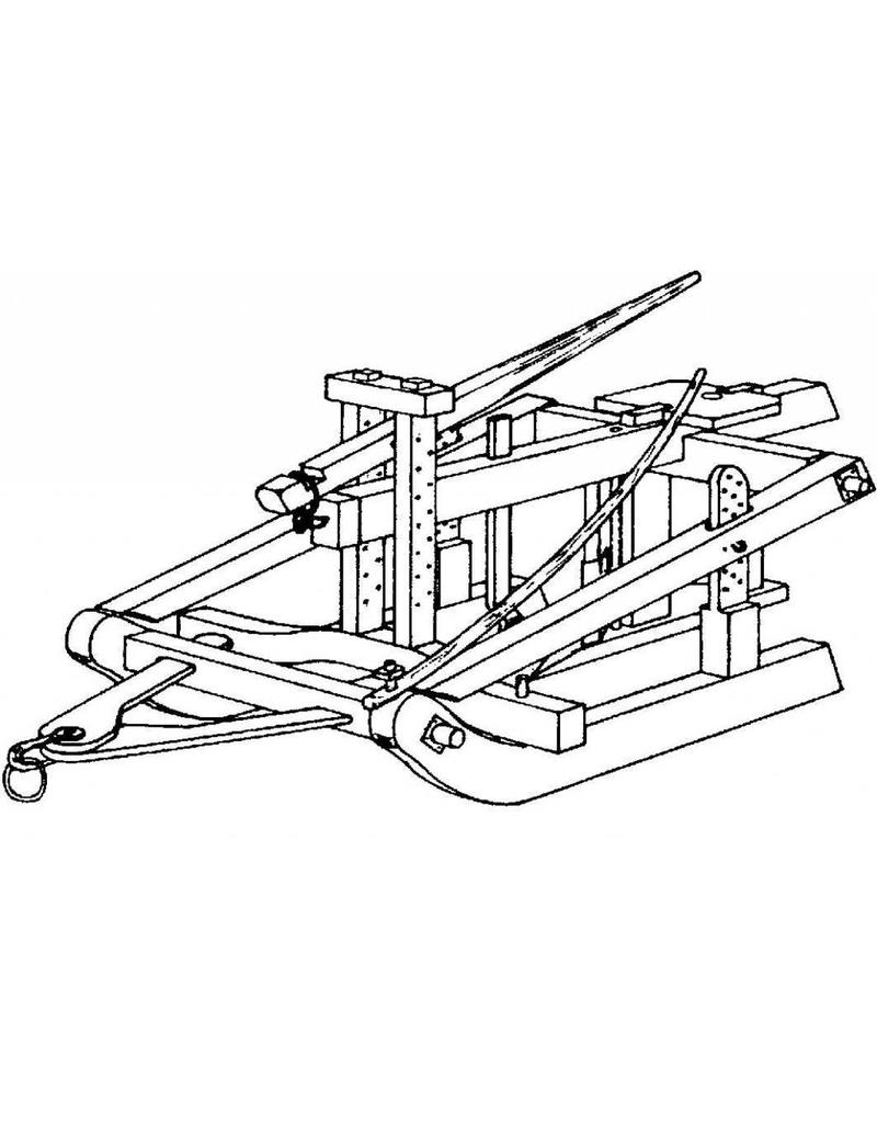 NVM 40.40.020 hölzernen Schlitten mit sod Pflug