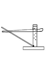 NVM 40.41.014 wagenwip, hout met stalen strip