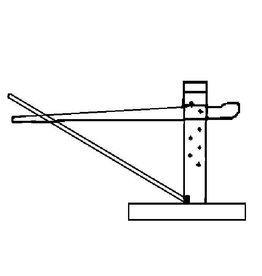 MBT Wagenwip, hout met stalen strip - Bouwtekening Schaal 1 : 8 (40.41.014)