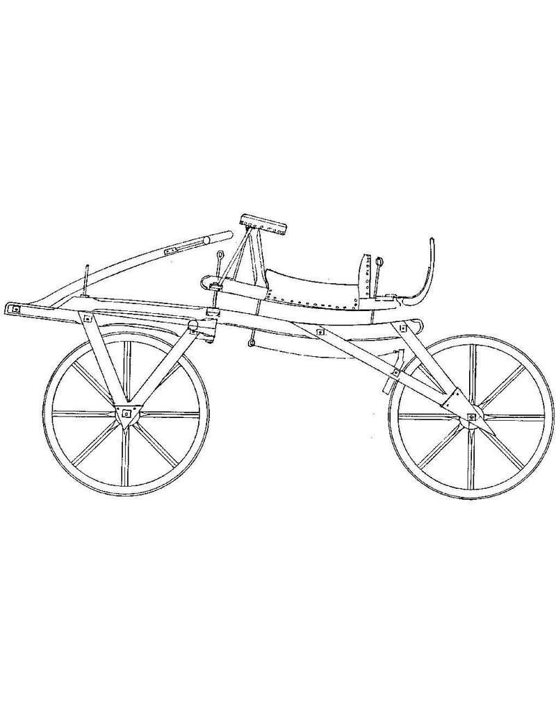 MBT Loopfiets, "draisine", ?825 - Bouwtekening Schaal 1 : 8 (40.43.004)